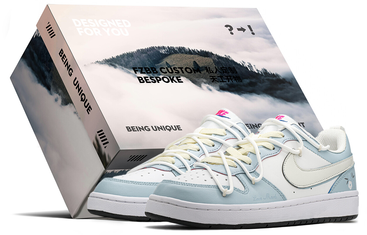 

Кроссовки Nike Court Borough Skateboarding Shoes Women's Low-top Blue, синий