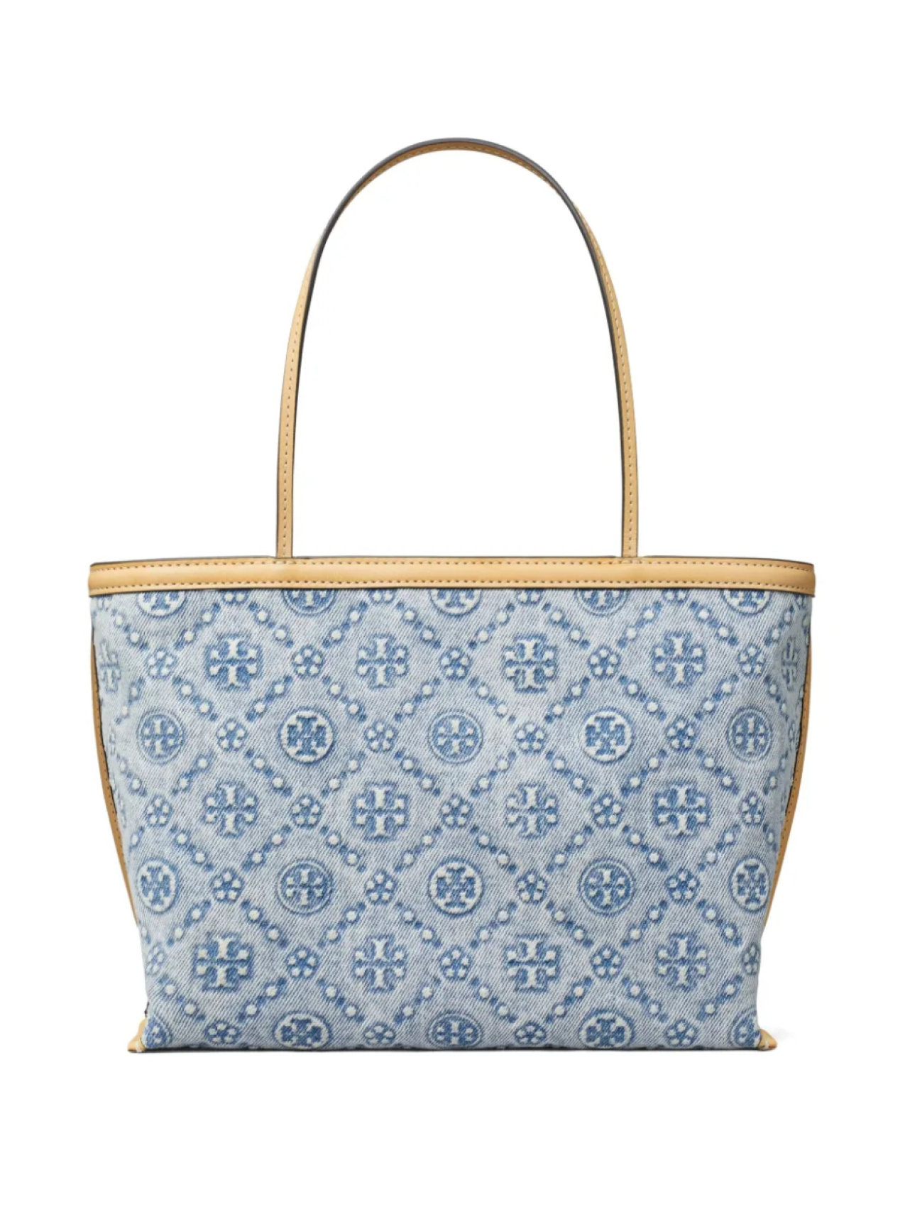 

Сумка-тоут из денима Tory Burch T Monogram, синий