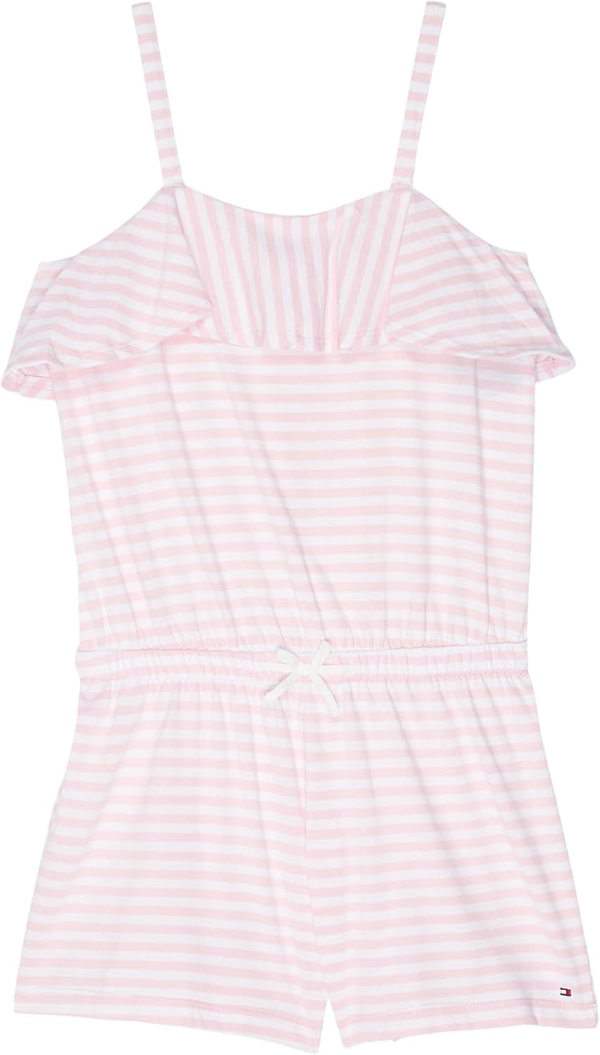 

Трикотажный комбинезон Tommy Hilfiger для девочек без рукавов с оборками и присборенной талией, Rose Ruffle Flounce
