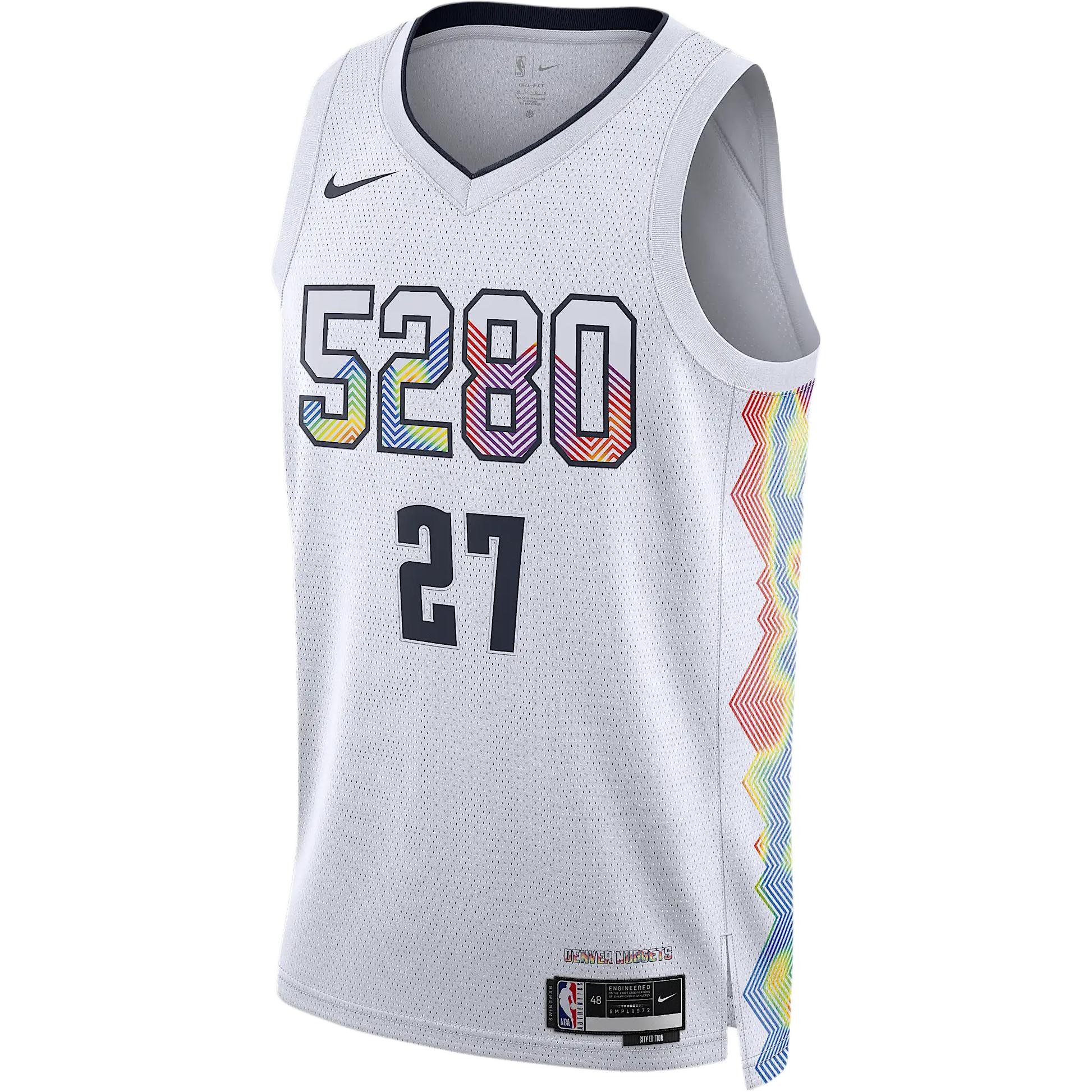 

Джерси мужская dri fit nba swingman denver nuggets jamal murray городская серия 2024/25 Nike, белый