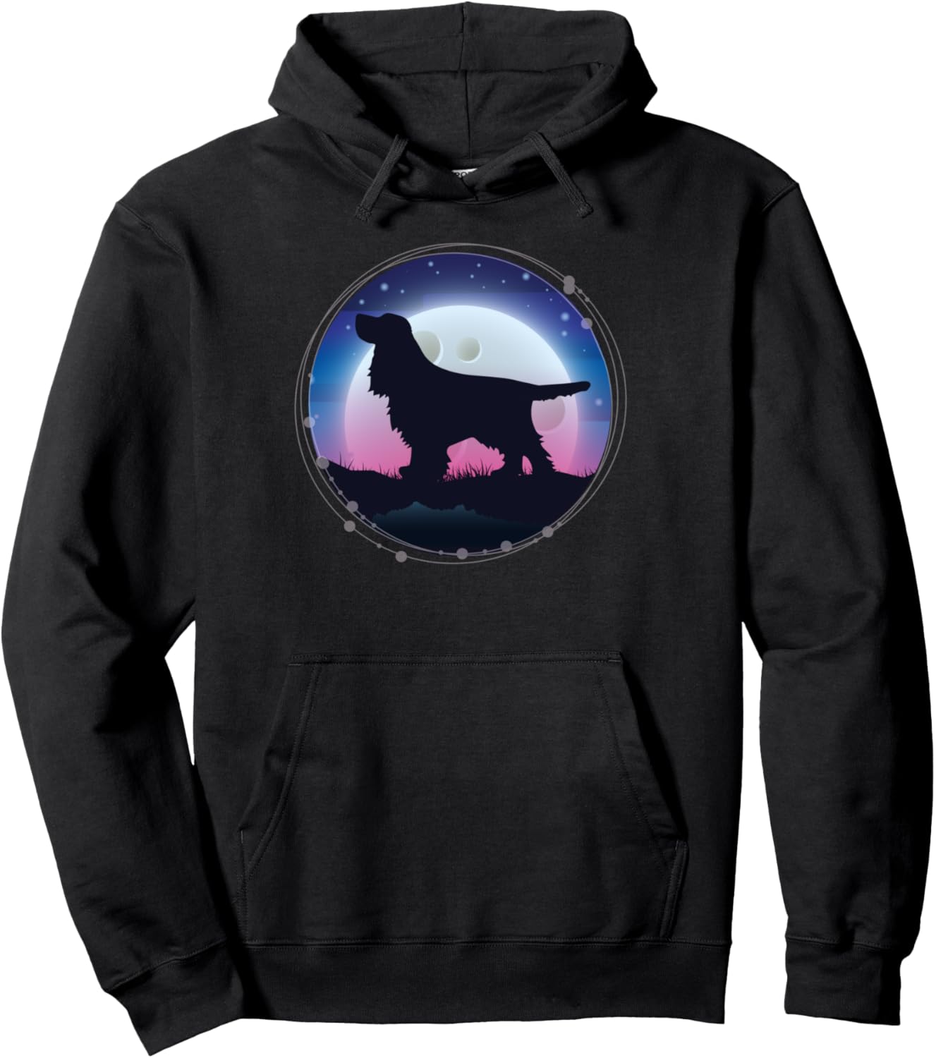 

Толстовка с изображением английского спрингер-спаниеля T-Shirt For Men Women And Kids, черный