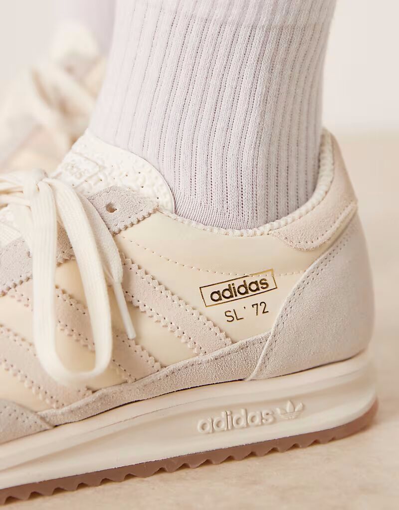 Кроссовки Adidas Originals SL 72 RS белого и кремового цветов — фото 4