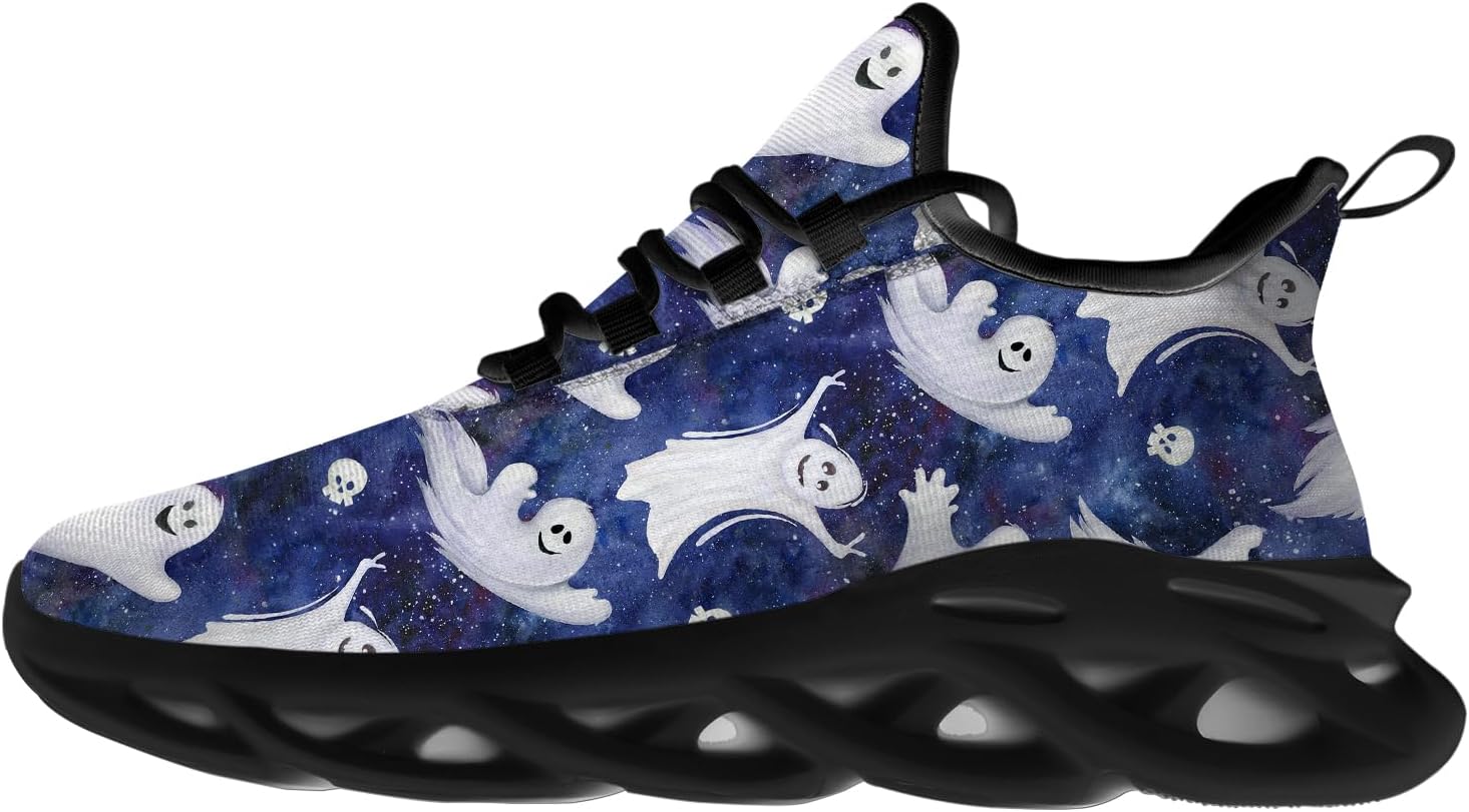 

Кроссовки Ciadoon на Хэллоуин для женщин и мужчин, для бега по дороге, ходьбы и тенниса, дышащие, легкие, подарок для мужчин и женщин, 3349 Bluewhite