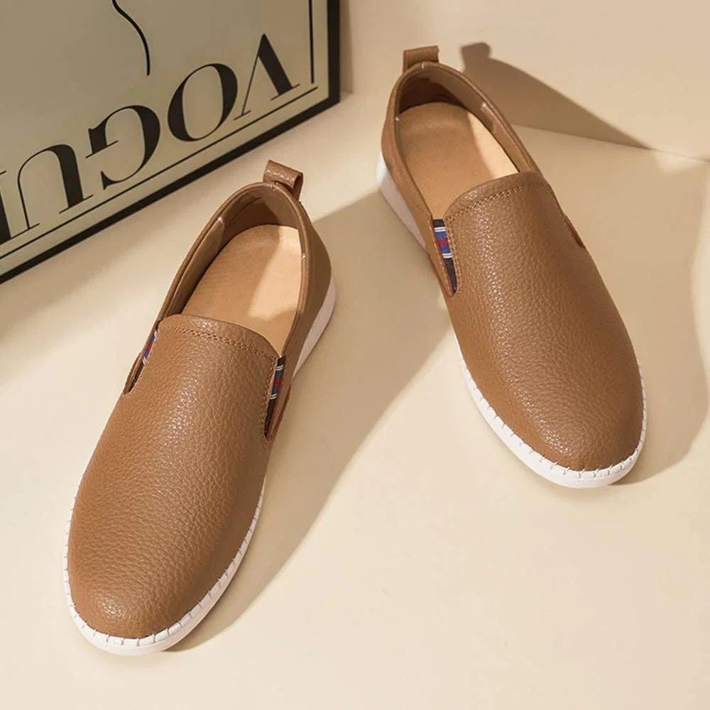 Лоферы повседневные Loafers Slip On Driving Shoes Tan mitvr — фото 4