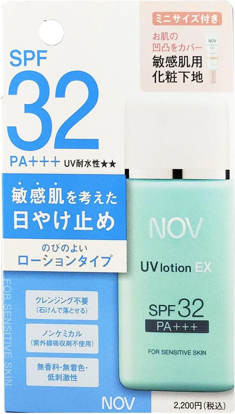 Набор санскринов NOV: лосьон UV Lotion EX 35 мл + мини Base Control Smooth UV 5 г, SPF32 PA+++ Knob