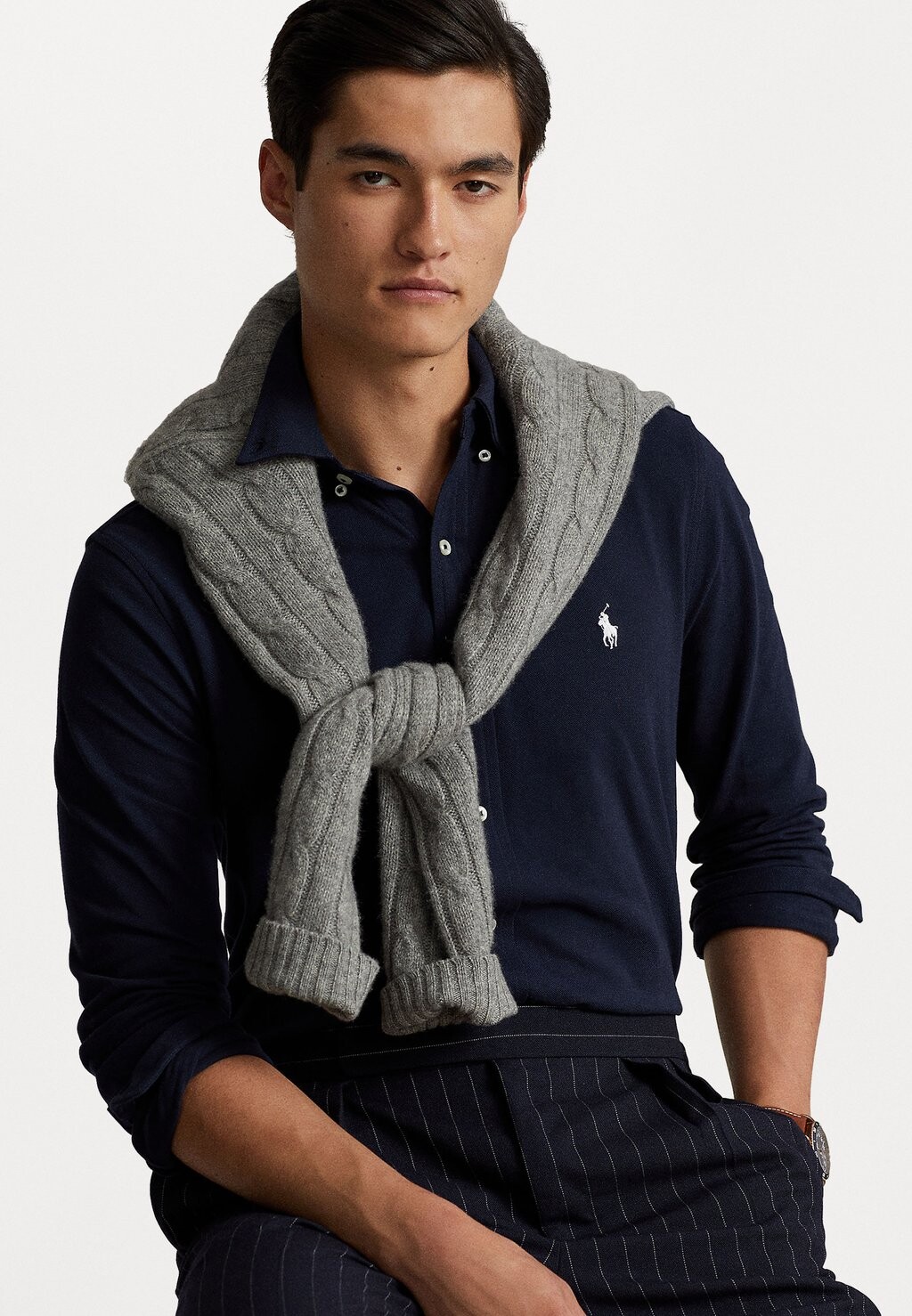 Рубашка LONG SLEEVE Polo Ralph Lauren, авиатор темно-синий — фото 4