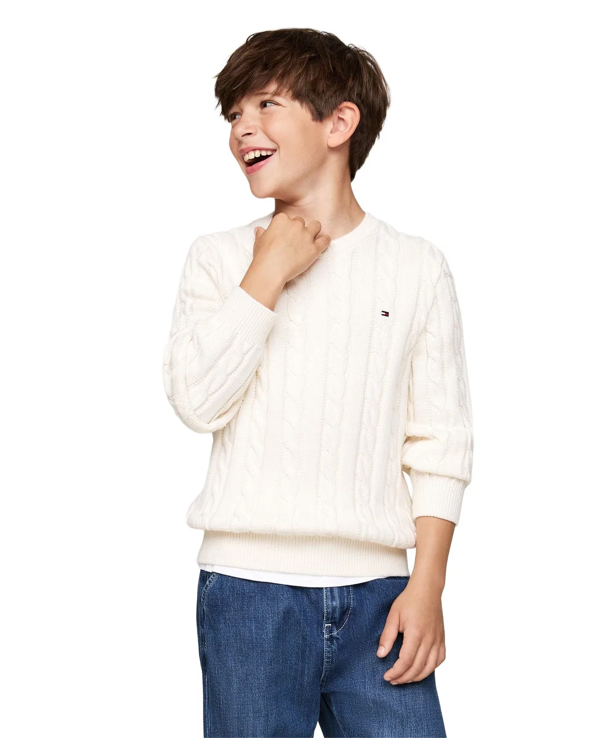 Свитер детский кейбл-вязаный Tommy Hilfiger