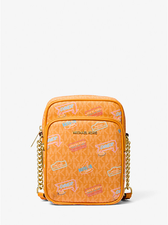 

Сумка через плечо Jet Set среднего размера с фирменным логотипом Michael Kors, оранжевый