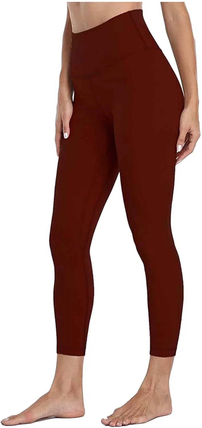 Леггинсы для фитнеса High Waist, красные