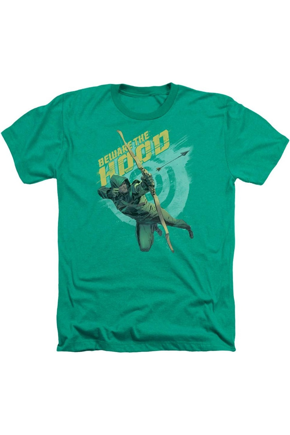 

Футболка Arrow Beware для взрослых Heather Gildan, цвет kelly green