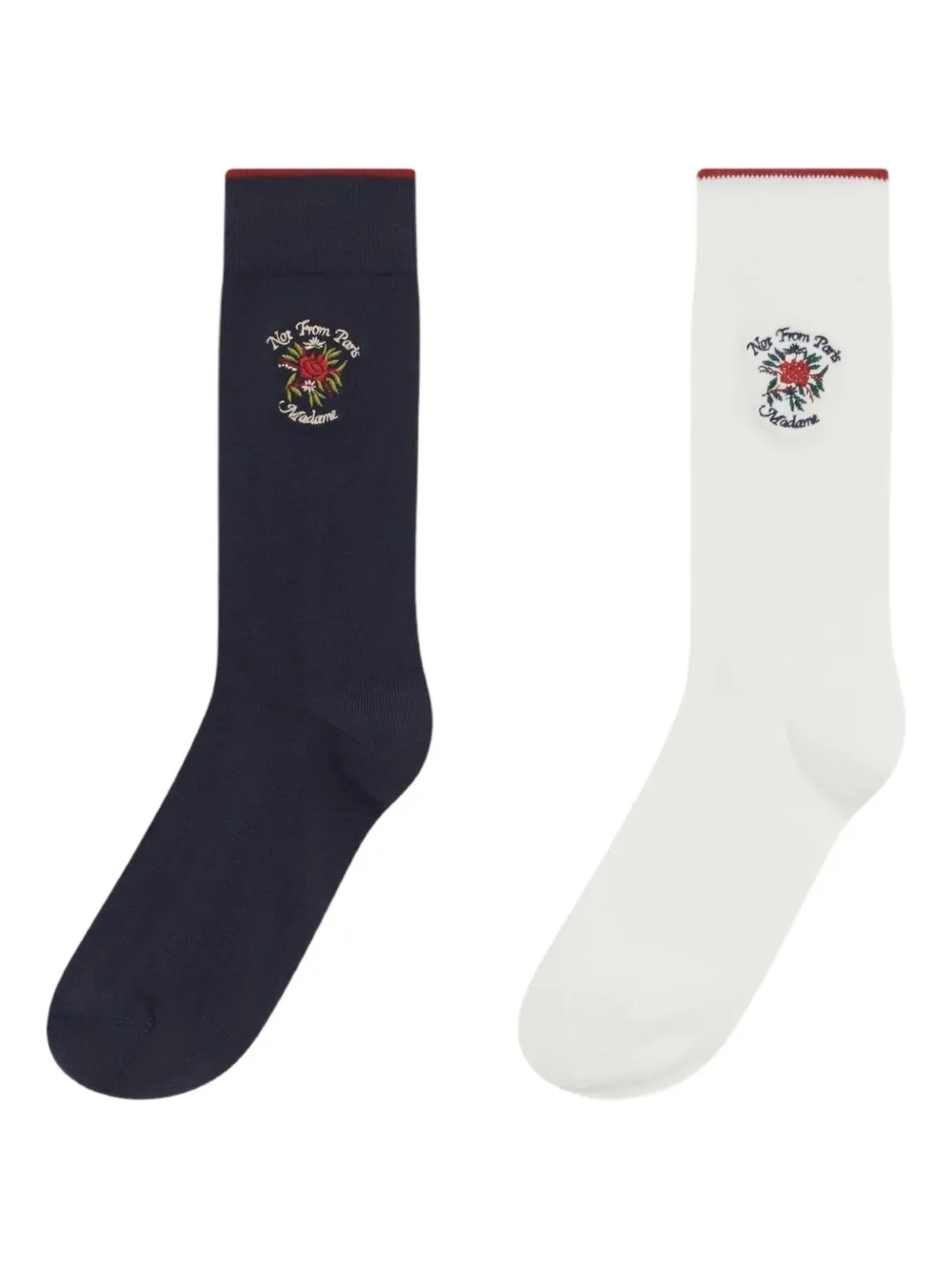 

Носки La Chaussette Slogan Rose с вышивкой Drôle De Monsieur, белый