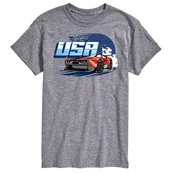 

Мужская футболка с принтом USA Hot Wheels, серый