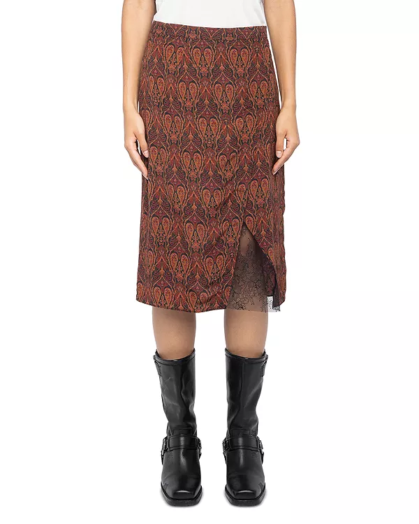 

Юбка Julen с принтом «пейсли» Zadig & Voltaire, коричневый