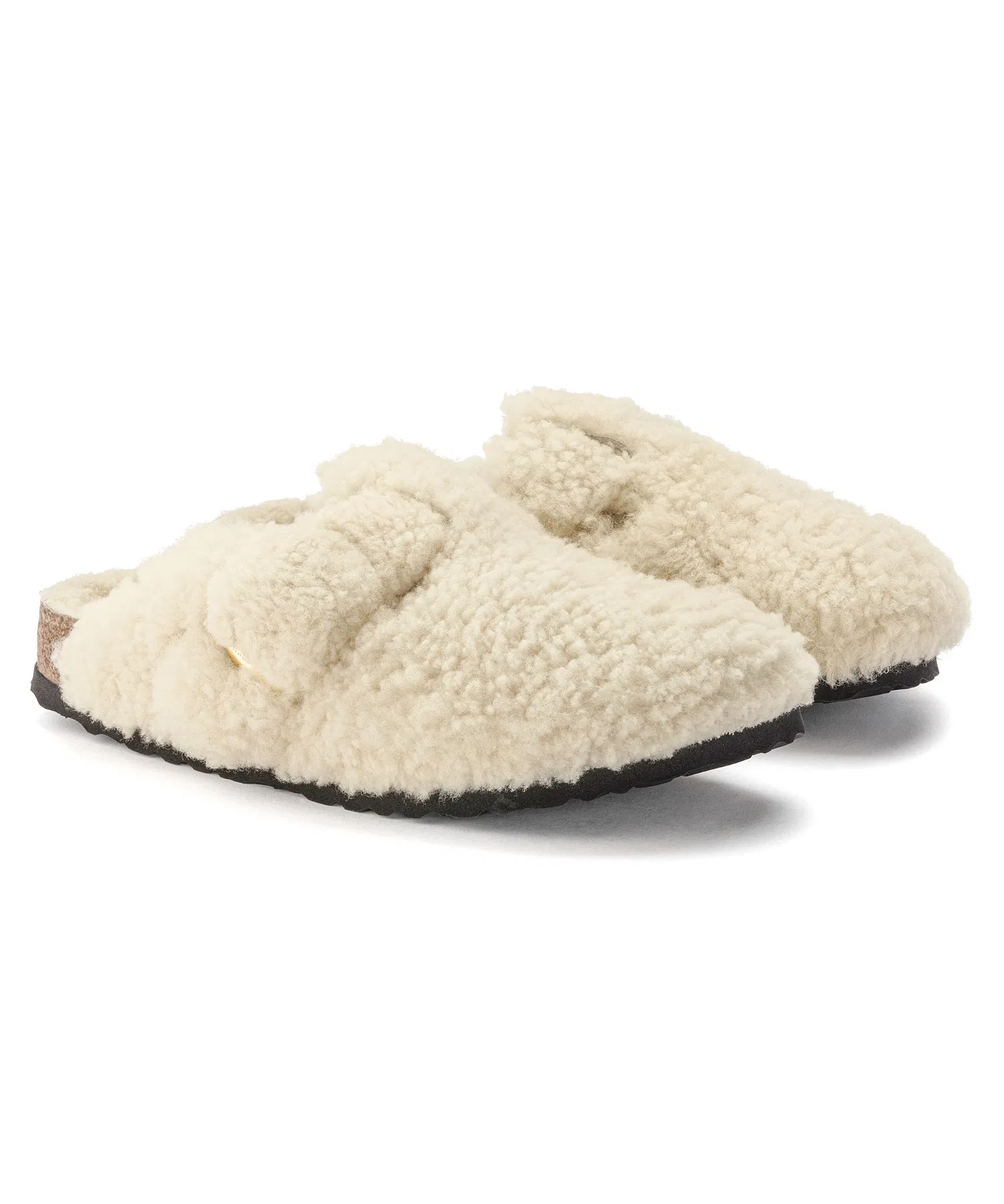 Унисекс сабо Birkenstock Boston BB Shearling Teddy бежевые — фото 2