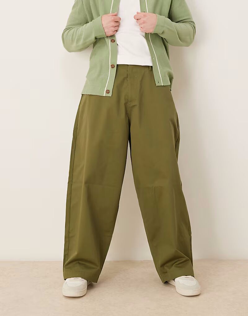 

Супер мешковатые брюки ASOS DESIGN цвета хаки