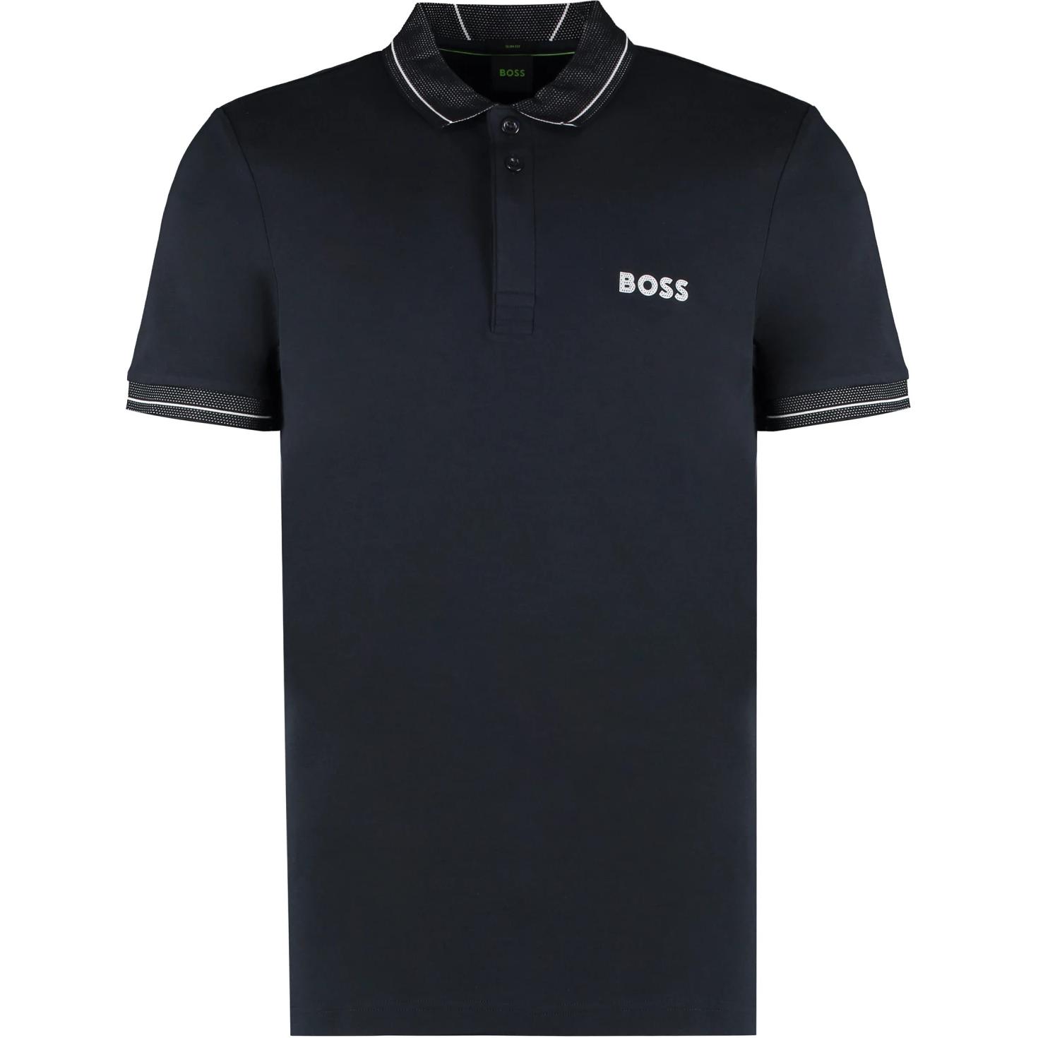 

Paule 1 поло с полосатой отделкой HUGO BOSS, синий