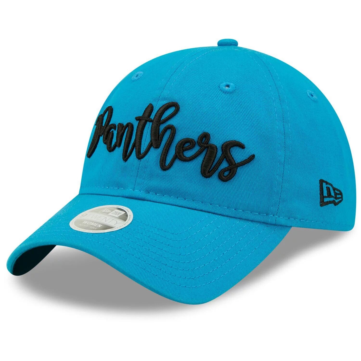 

Женская регулируемая кепка New Era Blue Carolina Panthers Script 9TWENTY New Era