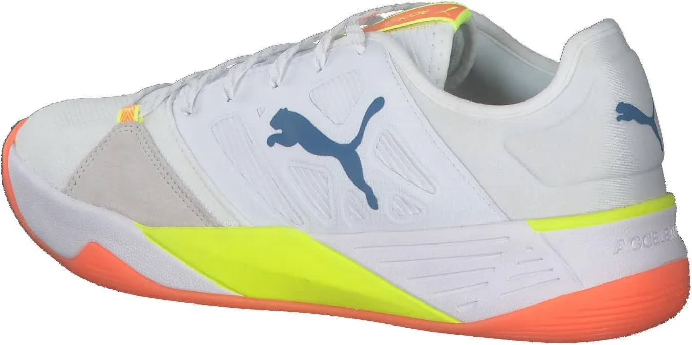 Кроссовки PUMA Unisex Accelerate Turbo Nitro для занятий спортом во время беременности, белый/синий/желтый — фото 3