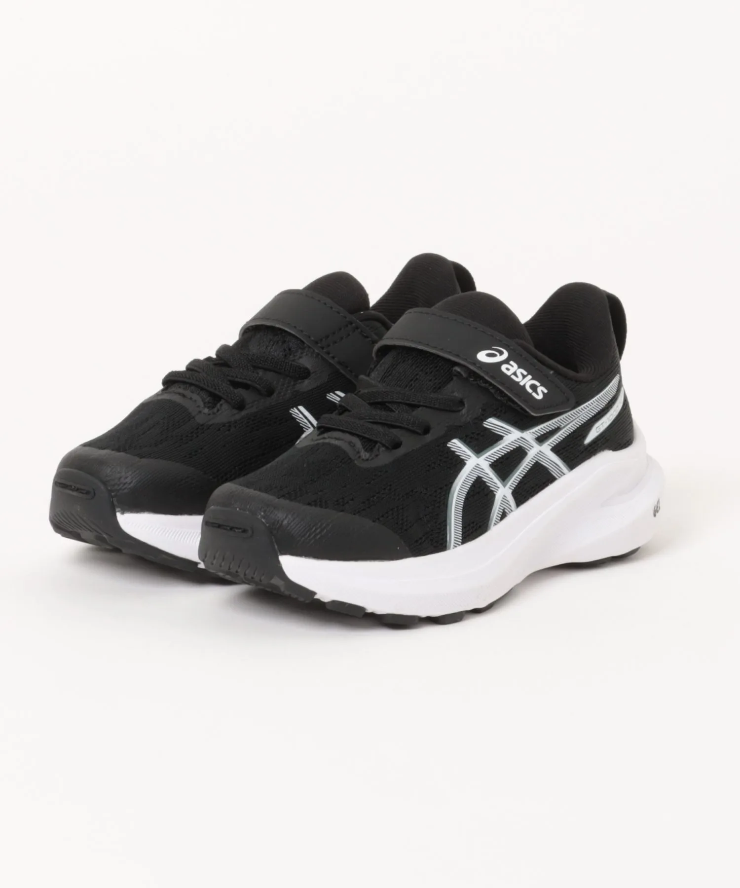 Детские кроссовки ASICS GT-1000 14 PS для бега чёрно-белые