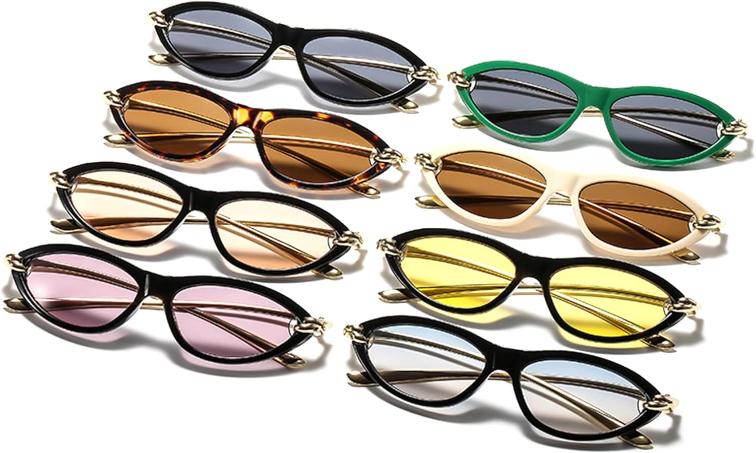 

Солнцезащитные очки Bullabulling в стиле ретро, ​​овальные, «кошачий глаз», для женщин, стильные металлические дизайнерские солнцезащитные очки, модные в стиле 90-х, защита от ультрафиолета UV400, Yellow