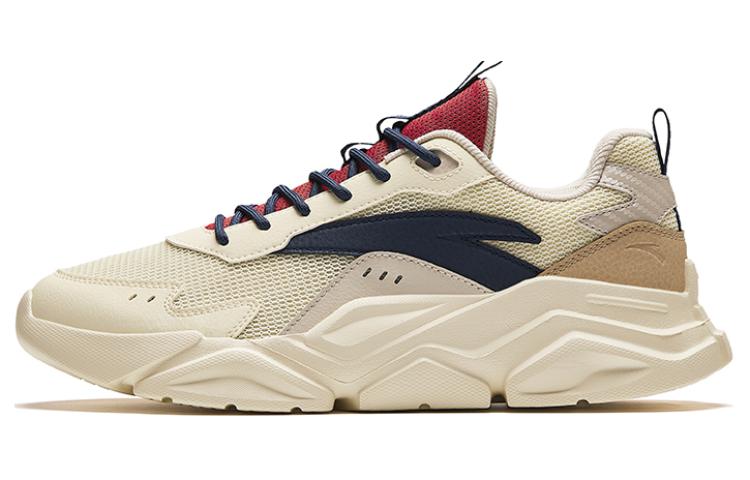

Anta Life Collection Мужские повседневные кроссовки на низком ходу с амортизацией и противоскользящей подошвой Бело-сине-красные, Светло-бежевый белый/Новый чернильный синий/Пыльный красный