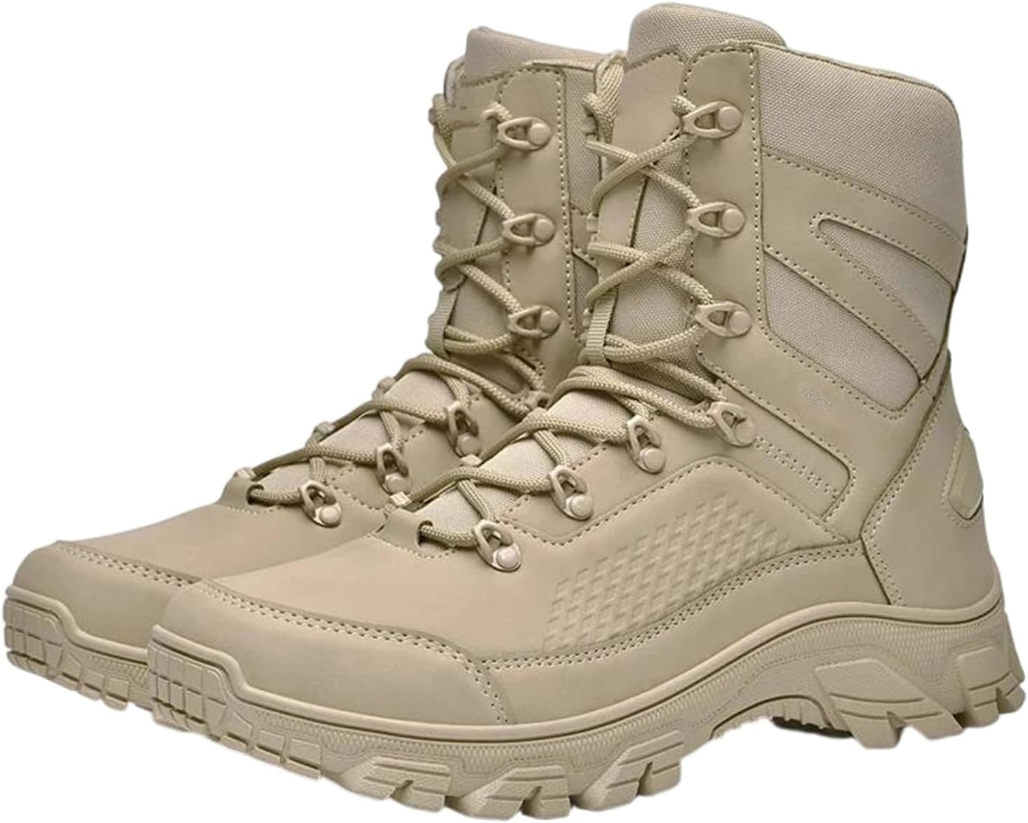 

Мужские водонепроницаемые боевые ботинки Alloaone, противоскользящие, для походов и работы, тактические походные ботинки, Sand