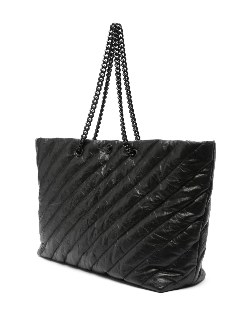 Большая стеганая сумка-тоут Crush BALENCIAGA, черный — фото 3