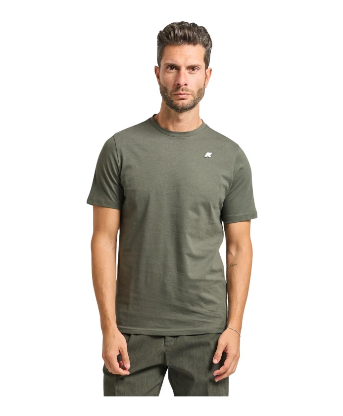 

Зеленая футболка с небольшим логотипом K-Way, зеленый