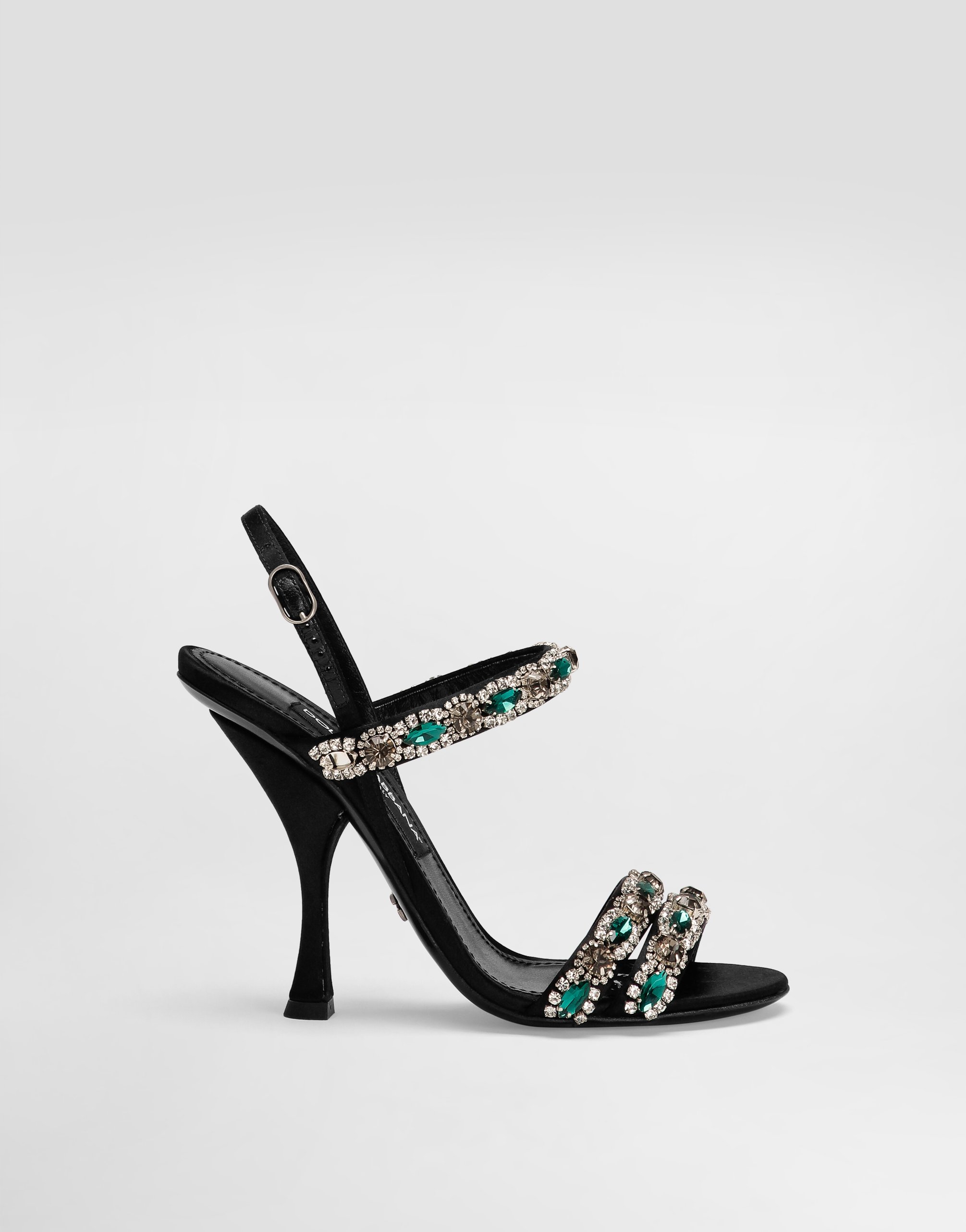 Сандалии с вышивкой Dolce & Gabbana, черный