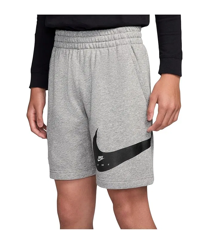 Шорты из футера спортивные Nike Kids, Dark Grey Heather — фото 2