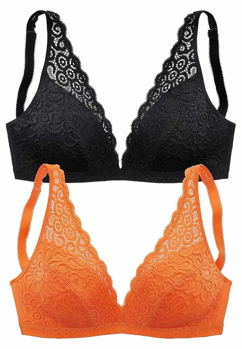 

Треугольный бюстгальтер 2 PACK LASCANA, оранжевый