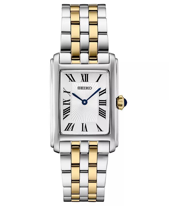

Женские двухцветные часы-браслет из нержавеющей стали Essentials, 22 мм Seiko
