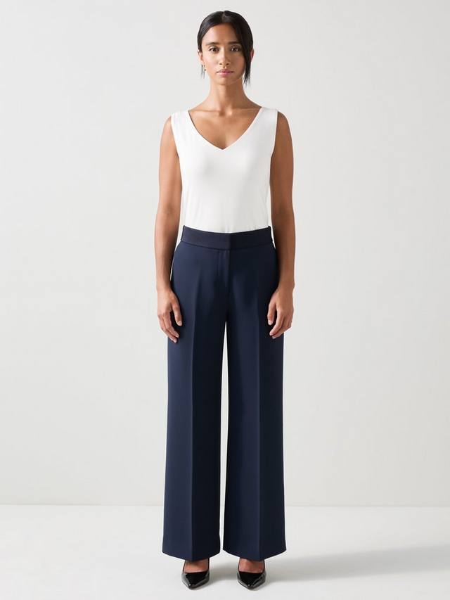 

Брюки Petite Audrey с широкими штанинами L.K.Bennett, Midnight