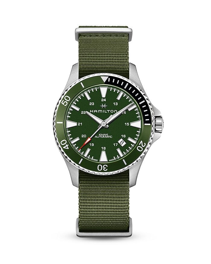 

Полевые часы Hamilton Scuba Khaki, 40 мм, зеленый