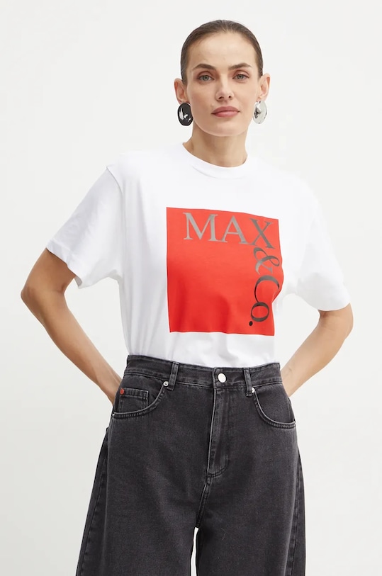 

Майка из хлопка Max&Co., белый