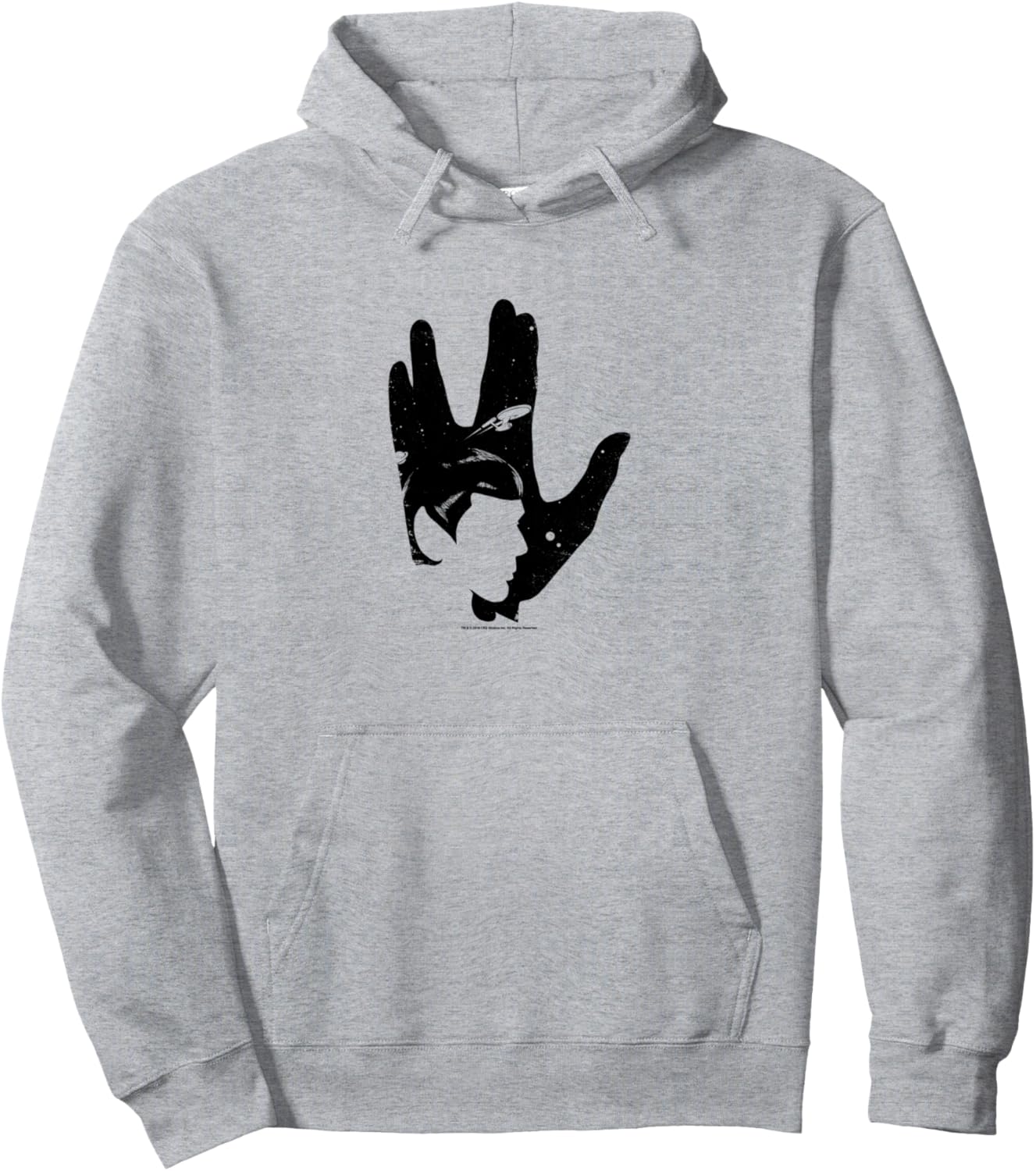 

Прозрачная толстовка с капюшоном в честь Спока из сериала «Звездный путь: Оригинальный сериал» Star Trek, серый