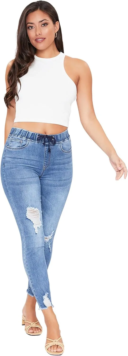 

YMI женские джинсовые джоггеры с высокой посадкой