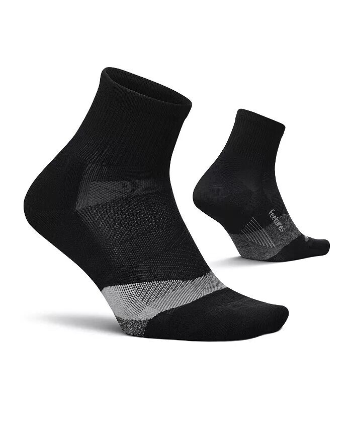

Мужские носки Elite Light Cushion Quarter Solid — спортивные носки с целевой компрессией Feetures, черный