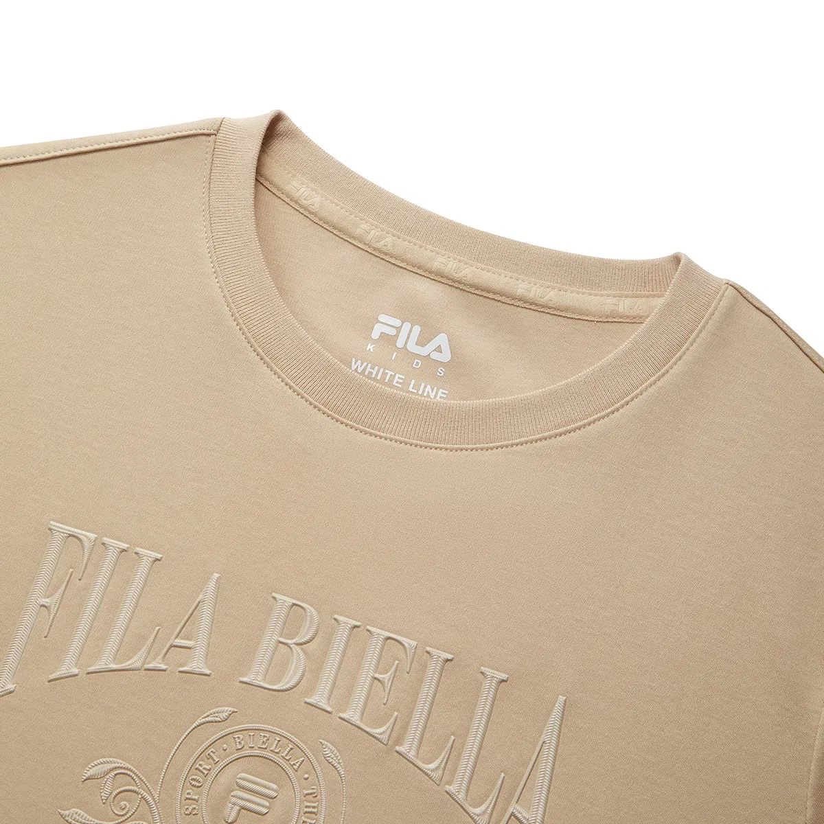 Футболка FILA KIDS с круглым вырезом Wheat Khaki — фото 4