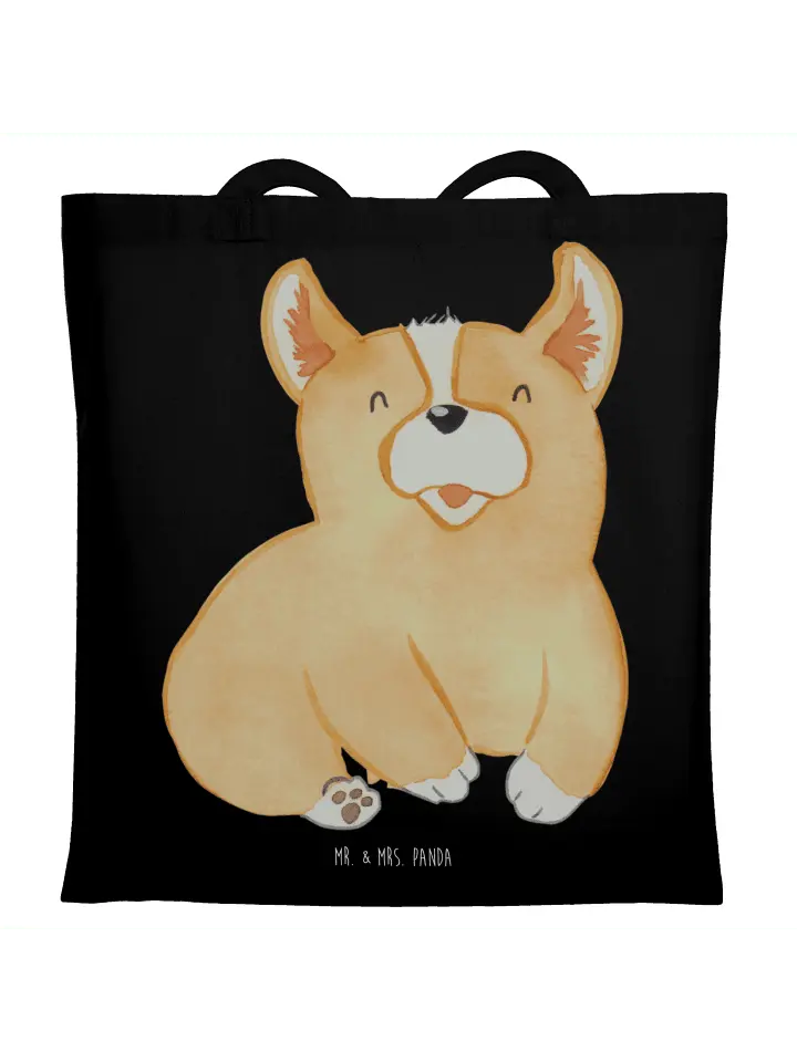 

Сумка для переноски Mr & Mrs Panda Corgie ohne Spruch, черный