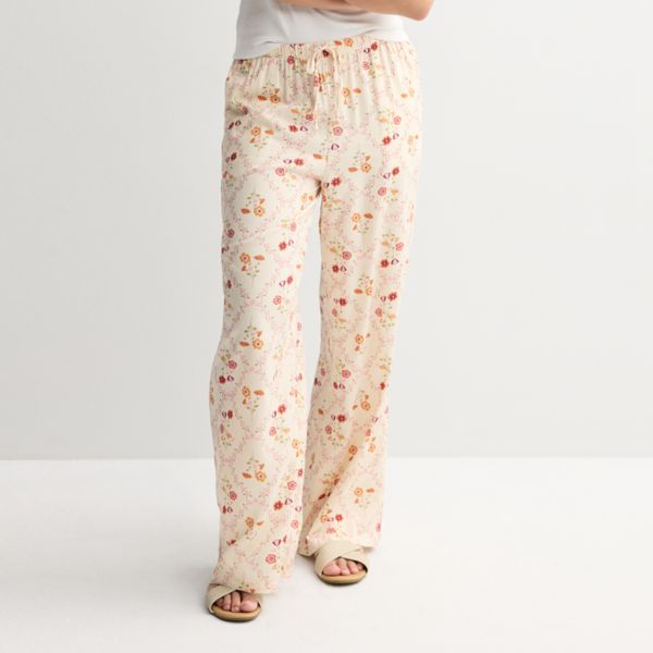 

Мягкие брюки с принтом для юниоров Threads Of Luxx, цвет ivory floral