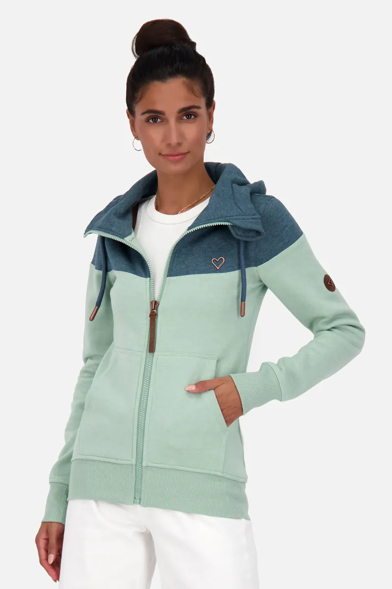 

Толстовка с капюшоном Alife & Kickin "PalinaAK A Hooded Sweat Jacket Women", цвет Alpine Frost Melange