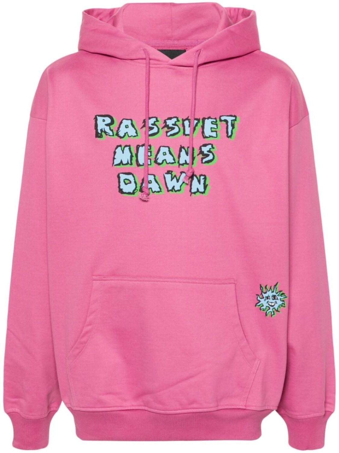 

Худи RASSVET из хлопка с принтом, розовый