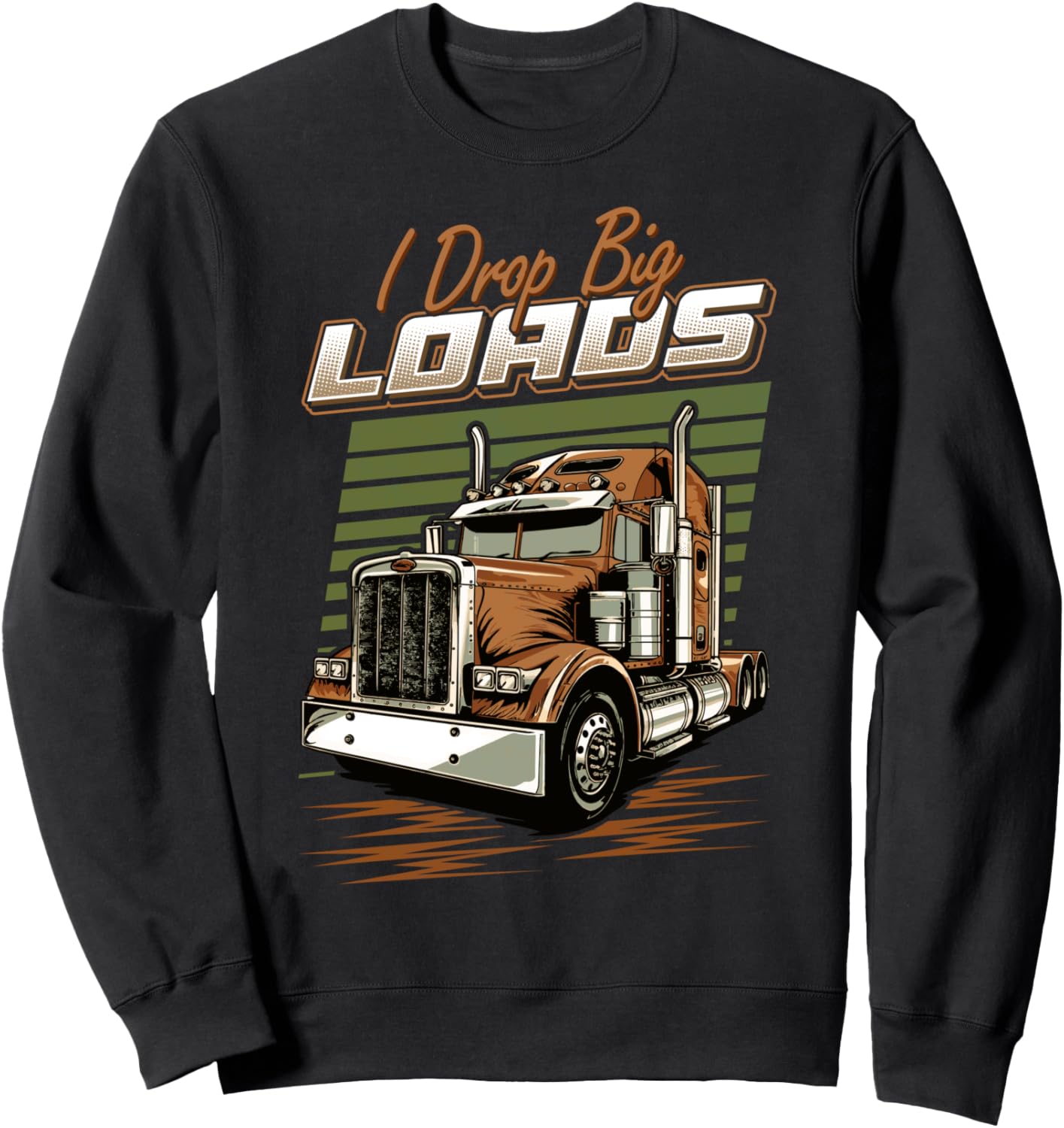 

Я дальнобойщик, сбрасываю большой груз. Забавная толстовка с приколом Four1Nine Truckers Official, черный