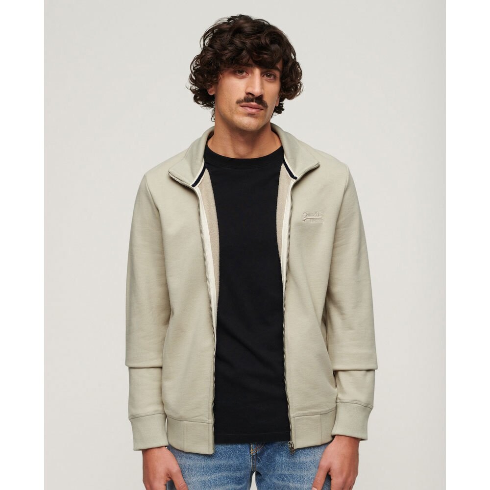 

Толстовка Superdry Essential Logo Track Ub Full Zip, бежевый, Серый, Толстовка Superdry Essential Logo Track Ub Full Zip, бежевый