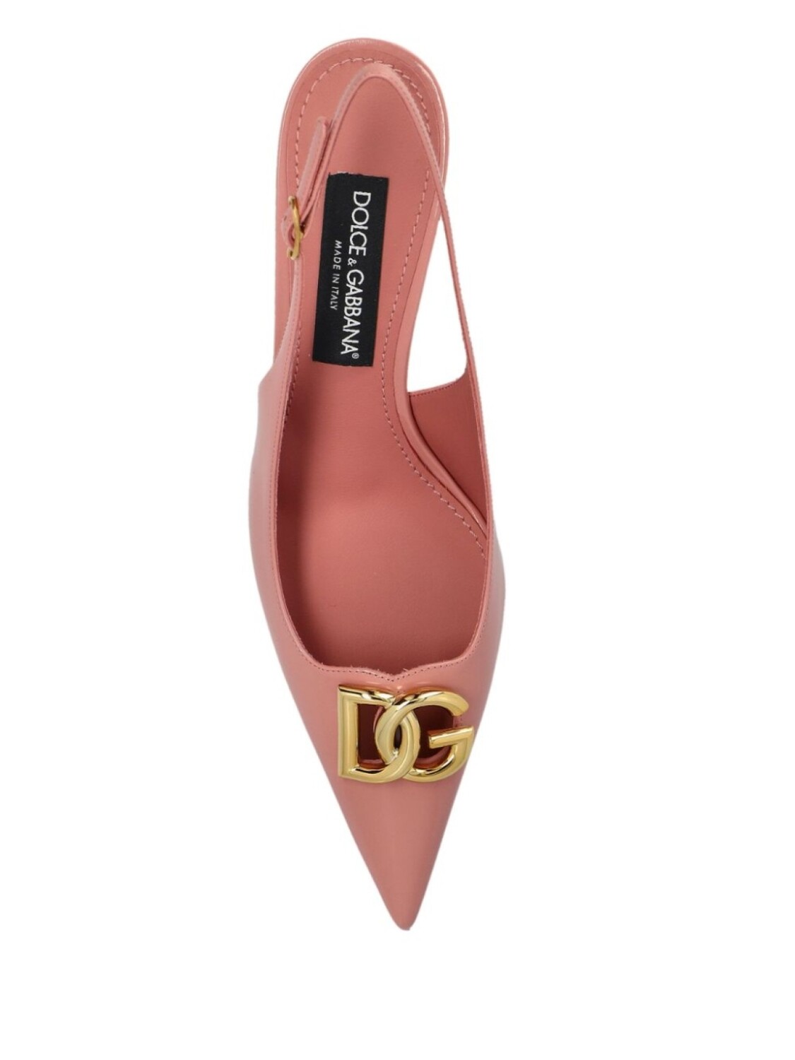 Туфли-лодочки Dolce & Gabbana Lollo 75 мм с открытой пяткой, розовый — фото 4