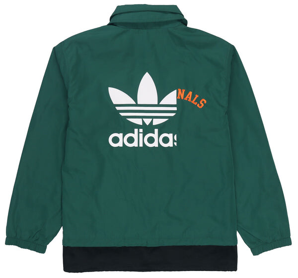 Куртка Men's adidas originals Mr Windbreaker Double Layer Lapel Polar Fleece logo Sports Jacket Forest Green, зеленый — фото 2