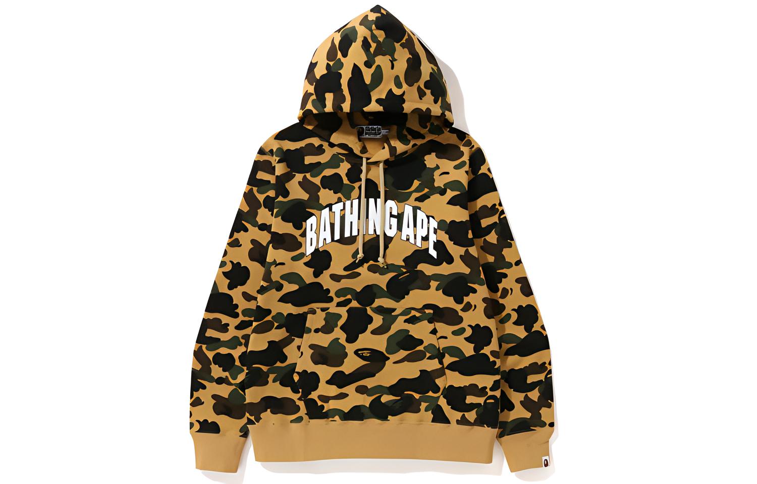 

Bape 1St Camo Толстовка с капюшоном FW22 A BATHING APE, Желтый