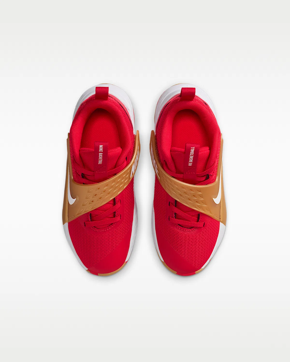 Детские кроссовки Nike Team Hustle D 12, University Red/Metallic Gold/Bright Crimson/White — фото 4