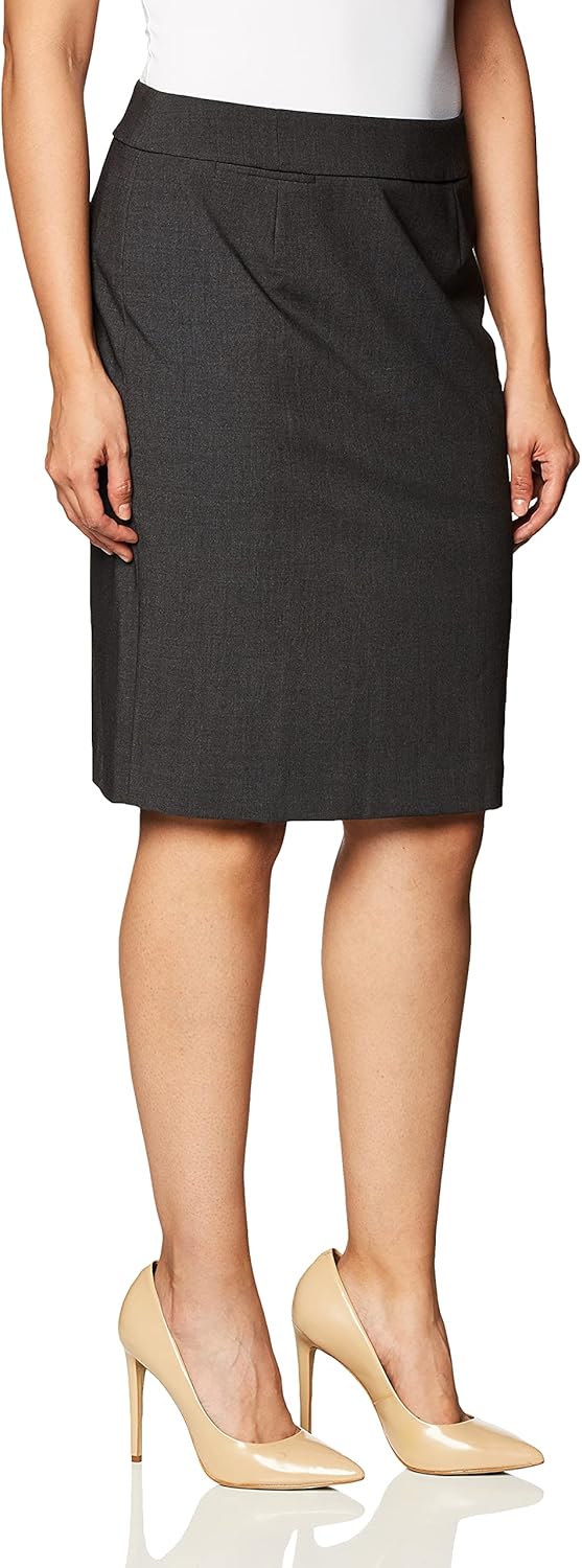 Женская юбка-костюм Calvin Klein Classic Fit Straight Lux (стандартного и большого размера), Charcoal — фото 2